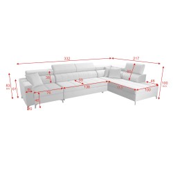 Oslo X mini corner sofa with a sleeping function and a storage compartment for be Oslo X mini corner sofa with a sleeping function and a storage compartment for be
