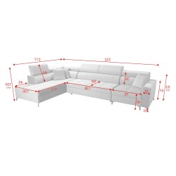 Oslo X mini corner sofa with a sleeping function and a storage compartment for be Oslo X mini corner sofa with a sleeping function and a storage compartment for be