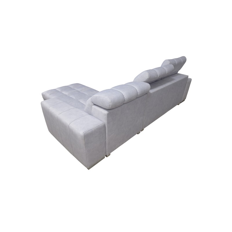 Narożnik Prisma I z funkcją spania, portem usb oraz pojemnikiem na pościel tkanina Terra 13 + Ecoskóra