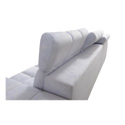 Narożnik Prisma I z funkcją spania, portem usb oraz pojemnikiem na pościel tkanina Terra 06 + Ecoskóra czarna