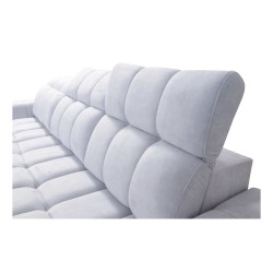 Narożnik Prisma I z funkcją spania, portem usb oraz pojemnikiem na pościel tkanina Terra 96 + Ecoskóra