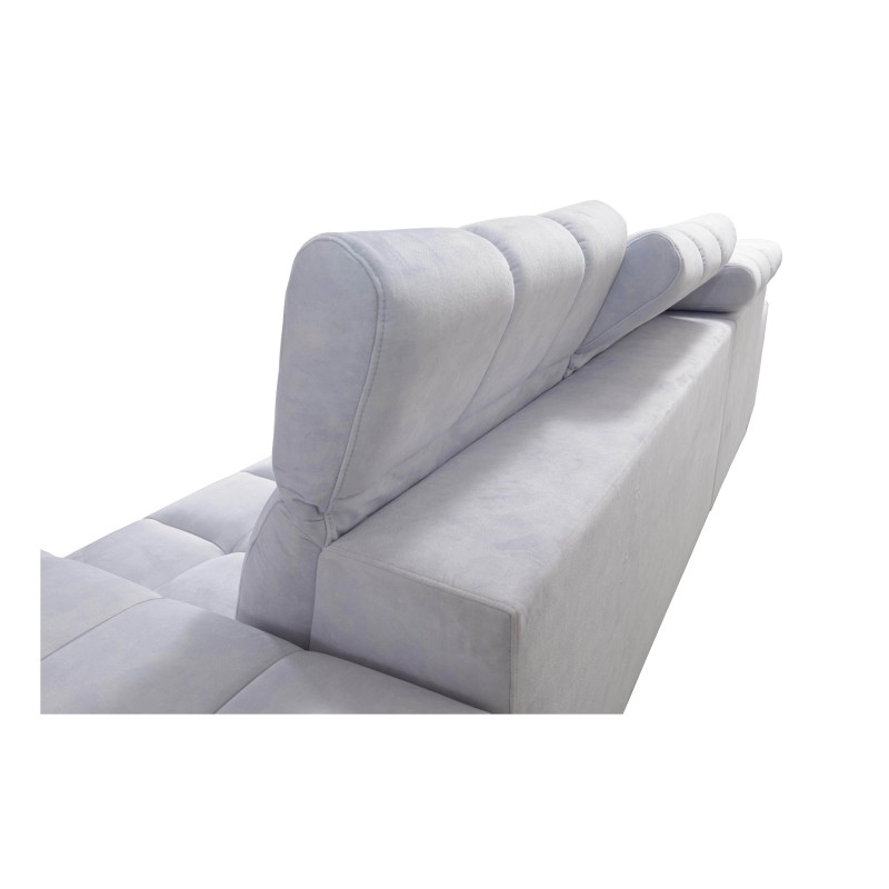 Narożnik Prisma I z funkcją spania, portem usb oraz pojemnikiem na pościel tkanina Terra 96 + Ecoskóra