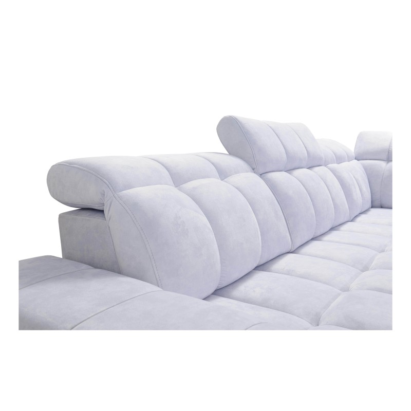 Narożnik Prisma II z funkcją spania w tkaninie Velvet | Pet friendly, Terra 79 + Ecoskóra | Twoje idealne miejsce do relaksu