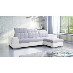 Prisma I corner sofa with a sleeping function and USB port - comfort and elegance in one.