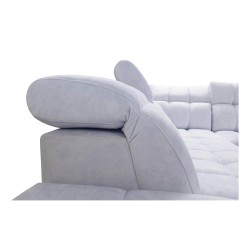 Narożnik Prisma II z funkcją spania w tkaninie Velvet | Pet friendly, Terra 92 + Ecoskóra | Twoje idealne miejsce do relaksu