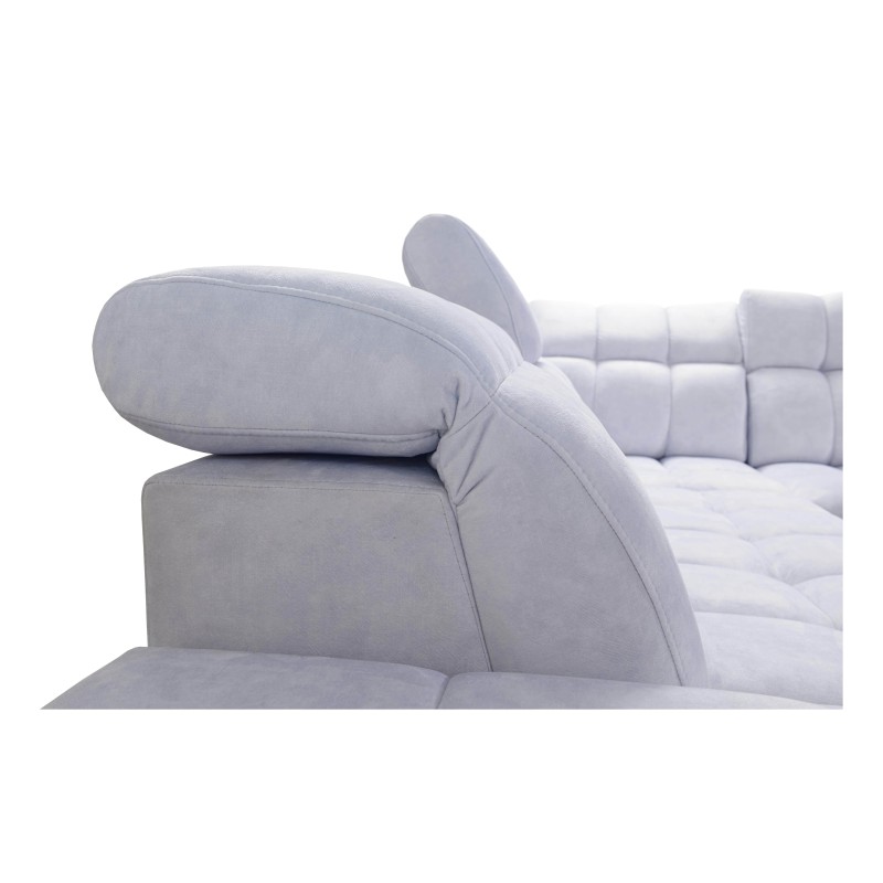 Narożnik Prisma II z funkcją spania w tkaninie Velvet | Pet friendly, Terra 92 + Ecoskóra | Twoje idealne miejsce do relaksu