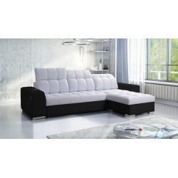 Prisma I corner sofa with a sleeping function and USB port - comfort and elegance in one.