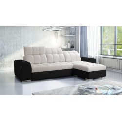 Prisma I corner sofa with a sleeping function and USB port - comfort and elegance in one.