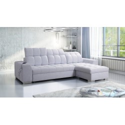 Prisma I corner sofa with a sleeping function and USB port - comfort and elegance in one.