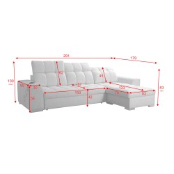 Prisma I corner sofa with a sleeping function and USB port - comfort and elegance in one. Prisma I corner sofa with a sleeping function and USB port - comfort and elegance in one.