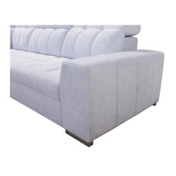 Narożnik Prisma II z funkcją spania, portem usb oraz pojemnikiem na pościel tkanina Terra 75