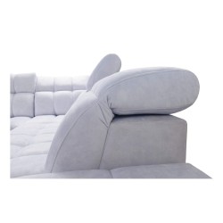 Narożnik Prisma II z funkcją spania, portem usb oraz pojemnikiem na pościel tkanina Terra 75