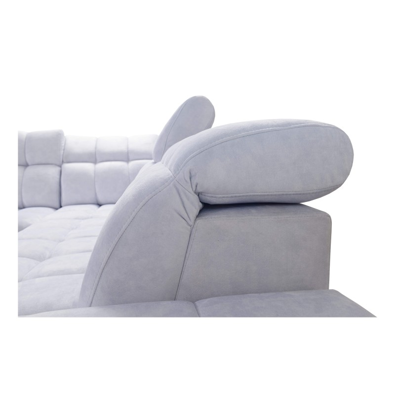 Narożnik Prisma II z funkcją spania, portem usb oraz pojemnikiem na pościel tkanina Terra 75