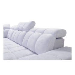 Narożnik Prisma II z funkcją spania, portem usb oraz pojemnikiem na pościel tkanina Terra 75