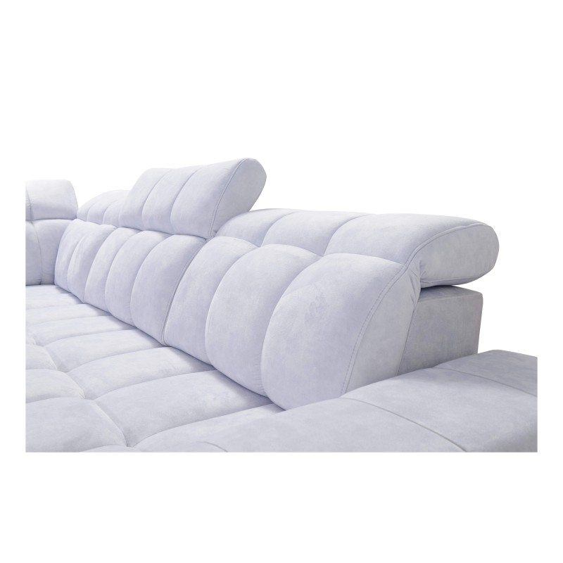 Narożnik Prisma II z funkcją spania, portem usb oraz pojemnikiem na pościel tkanina Terra 75