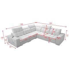 Narożnik Prisma III z funkcją spania i portem usb – komfort i styl w jednym meblu
