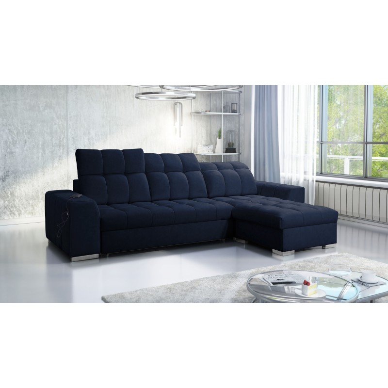 Prisma I corner sofa with a sleeping function and USB port - comfort and elegance in one. Prisma I corner sofa with a sleeping function and USB port - comfort and elegance in one.