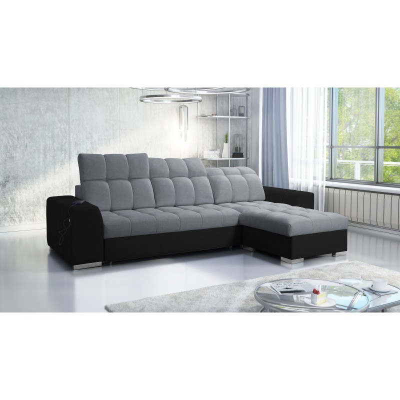 Prisma I corner sofa with a sleeping function and USB port - comfort and elegance in one. Prisma I corner sofa with a sleeping function and USB port - comfort and elegance in one.