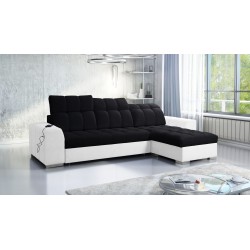 Prisma I corner sofa with a sleeping function and USB port - comfort and elegance in one.