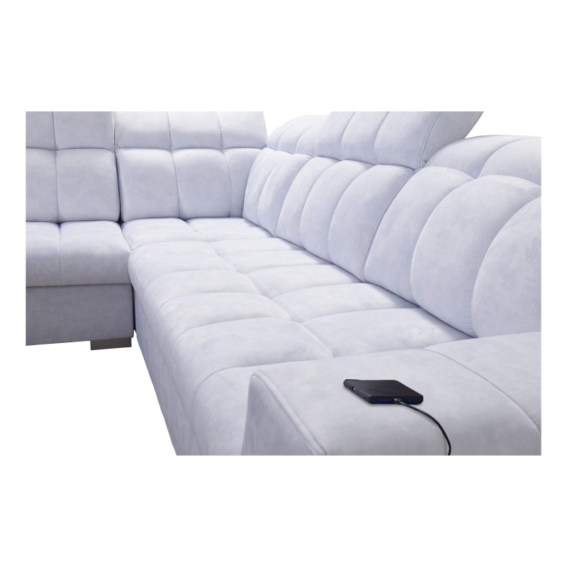 Narożnik Prisma VII z funkcją spania i portem usb - stworzony dla Twojego komfortu!