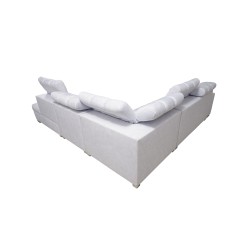 Narożnik Prisma IX z funkcją spania, portem usb i pojemnikiem na pościel - Velvet | Pet friendly, Terra 96