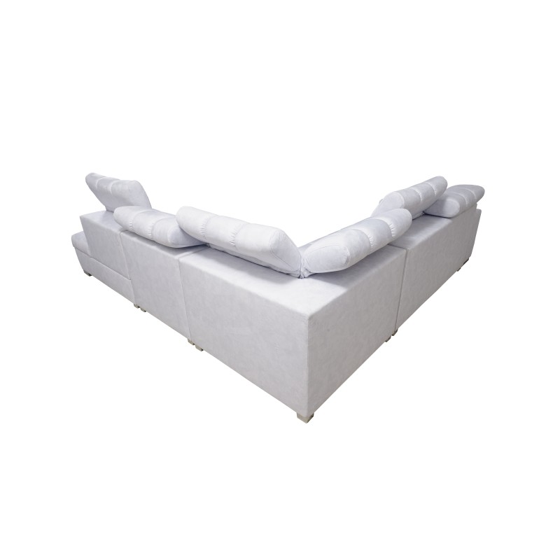 Narożnik Prisma IX z funkcją spania, portem usb i pojemnikiem na pościel - Velvet | Pet friendly, Terra 96