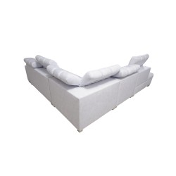 Narożnik Prisma IX z funkcją spania, portem usb oraz pojemnikiem na pościel tkanina Terra 13 + Ecoskóra