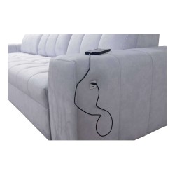 Prisma I corner sofa with a sleeping function and USB port - comfort and elegance in one. Prisma I corner sofa with a sleeping function and USB port - comfort and elegance in one.