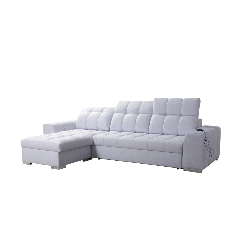 Prisma I corner sofa with a sleeping function and USB port - comfort and elegance in one. Prisma I corner sofa with a sleeping function and USB port - comfort and elegance in one.