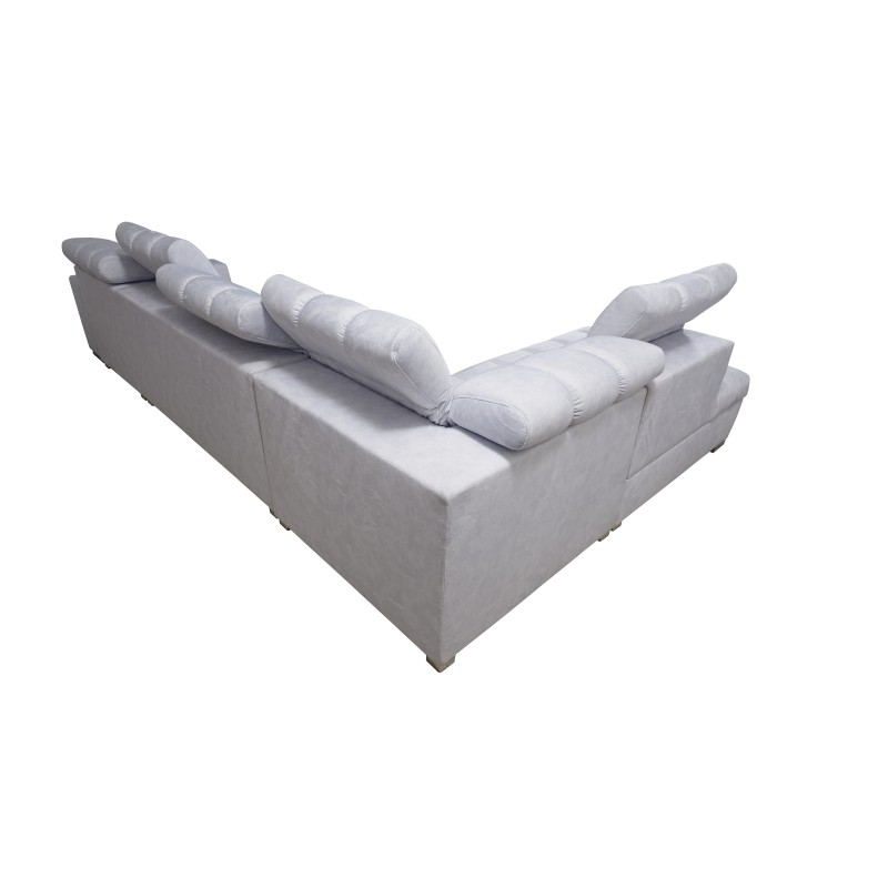 Narożnik Prisma XI z funkcją spania, portem usb oraz pojemnikiem na pościel tkanina Terra 26 + Ecoskóra