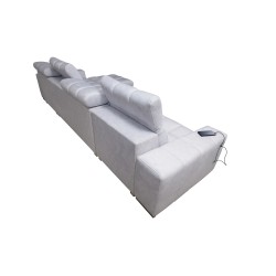 Narożnik Prisma XII z funkcją spania | Luksusowy Mebel z Portem USB | Velvet | Pet friendly, Terra 26