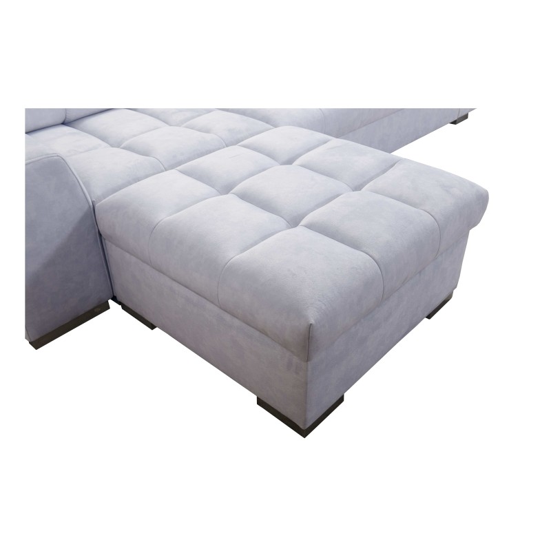 Narożnik Prisma XII z funkcją spania, portem usb oraz pojemnikiem na pościel tkanina Terra 06