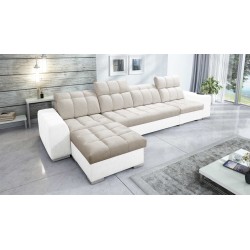 Narożnik Prisma XII z funkcją spania | Luksusowy Mebel z Portem USB | Velvet | Pet friendly, Terra 13 + Ecoskóra