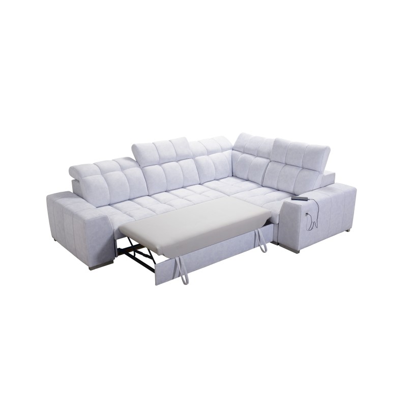Prisma II corner sofa with a sleeping function in Velvet fabric | Pet friendly, Terra 06 | Your ideal place to relax Prisma II corner sofa with a sleeping function in Velvet fabric | Pet friendly, Terra 06 | Your ideal place to relax