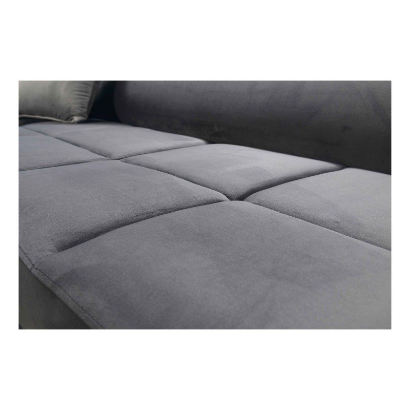 Narożnik Orbix I mini z funkcją spania, regulowane zagłówki,port usb oraz pojemnik na pościel tkanina Sawana 84