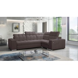 Narożnik Prisma II z funkcją spania w tkaninie Velvet | Pet friendly, Terra 26 | Twoje idealne miejsce do relaksu