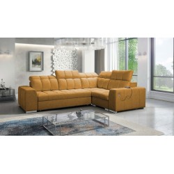 Narożnik Prisma II z funkcją spania w tkaninie Velvet | Pet friendly, Terra 48 | Twoje idealne miejsce do relaksu