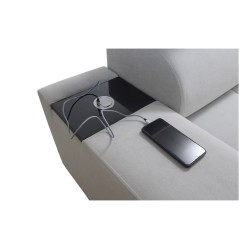 Narożnik Orbix II z funkcją spania, regulowane zagłówki i portem USB - Plecionka, Sawana 21 Narożnik Orbix II z funkcją spania, regulowane zagłówki i portem USB - Plecionka, Sawana 21