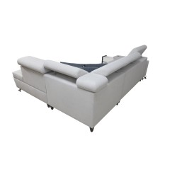 Narożnik Orbix VII z funkcją spania, regulowane zagłówki,port usb oraz pojemnik na pościel tkanina Sawana 84