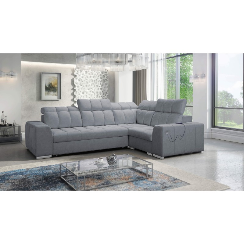 Prisma II corner sofa with a sleeping function in Velvet fabric | Pet friendly, Terra 92 | Your ideal place to relax Prisma II corner sofa with a sleeping function in Velvet fabric | Pet friendly, Terra 92 | Your ideal place to relax