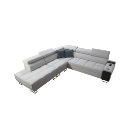 Narożnik Orbix IX z funkcją spania, regulowane zagłówki, port USB - Plecionka, Sawana 84 Narożnik Orbix IX z funkcją spania, regulowane zagłówki, port USB - Plecionka, Sawana 84