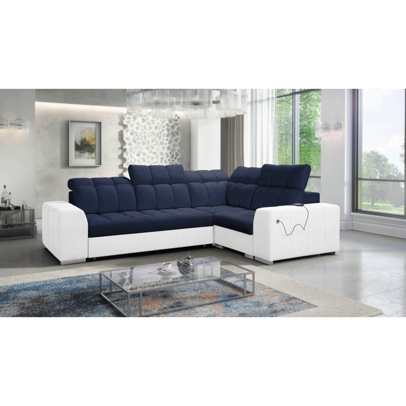 Prisma II Corner Sofa with Sleeping Function in Velvet Fabric | Pet Friendly, Terra 79 + Eco-Leather | Your Perfect Place to Rel Prisma II Corner Sofa with Sleeping Function in Velvet Fabric | Pet Friendly, Terra 79 + Eco-Leather | Your Perfect Place to Rel