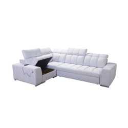 Prisma II corner sofa with a sleeping function in Velvet fabric | Pet friendly, Terra 06 | Your ideal place to relax Prisma II corner sofa with a sleeping function in Velvet fabric | Pet friendly, Terra 06 | Your ideal place to relax