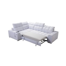 Prisma II corner sofa with a sleeping function in Velvet fabric | Pet friendly, Terra 06 | Your ideal place to relax Prisma II corner sofa with a sleeping function in Velvet fabric | Pet friendly, Terra 06 | Your ideal place to relax