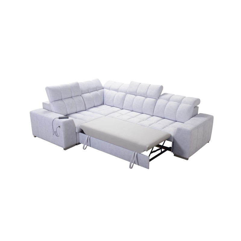Prisma II corner sofa with a sleeping function in Velvet fabric | Pet friendly, Terra 06 | Your ideal place to relax Prisma II corner sofa with a sleeping function in Velvet fabric | Pet friendly, Terra 06 | Your ideal place to relax