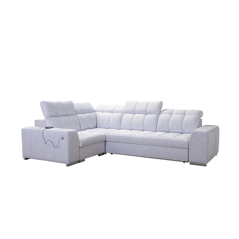 Prisma II corner sofa with a sleeping function in Velvet fabric | Pet friendly, Terra 06 | Your ideal place to relax Prisma II corner sofa with a sleeping function in Velvet fabric | Pet friendly, Terra 06 | Your ideal place to relax