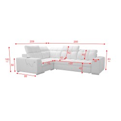 Prisma II corner sofa with a sleeping function in Velvet fabric | Pet friendly, Terra 06 | Your ideal place to relax Prisma II corner sofa with a sleeping function in Velvet fabric | Pet friendly, Terra 06 | Your ideal place to relax