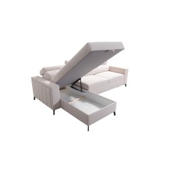 Narożnik Arco I maxi z funkcją spania, regulowane zagłówki tkanina Mono 239