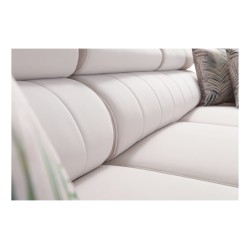 Narożnik Arco I maxi z funkcją spania, regulowane zagłówki tkanina Mono 241 + Ecoskóra