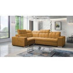 Narożnik Prisma II z funkcją spania w tkaninie Velvet | Pet friendly, Terra 48 | Twoje idealne miejsce do relaksu